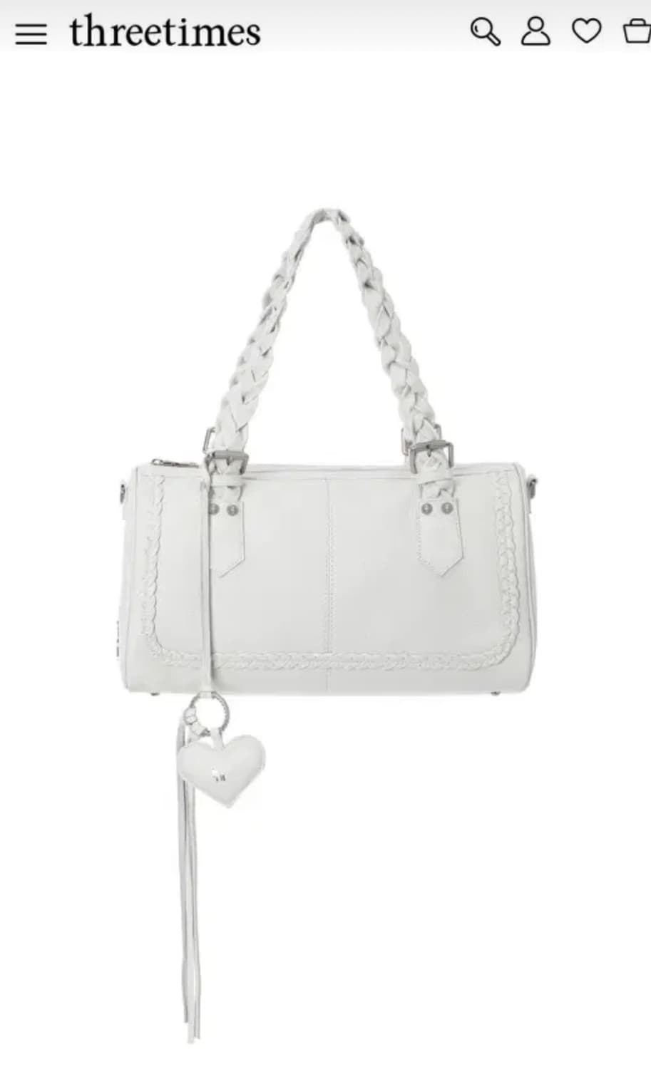 쓰리타임즈 브레이드백 화이트 상품이미지1