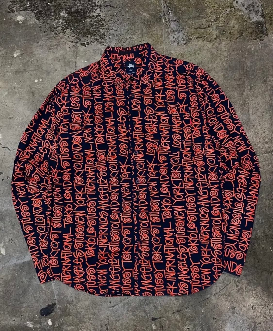 스윙잉서울 스투시 00s 풀로고 셔츠 상품이미지1