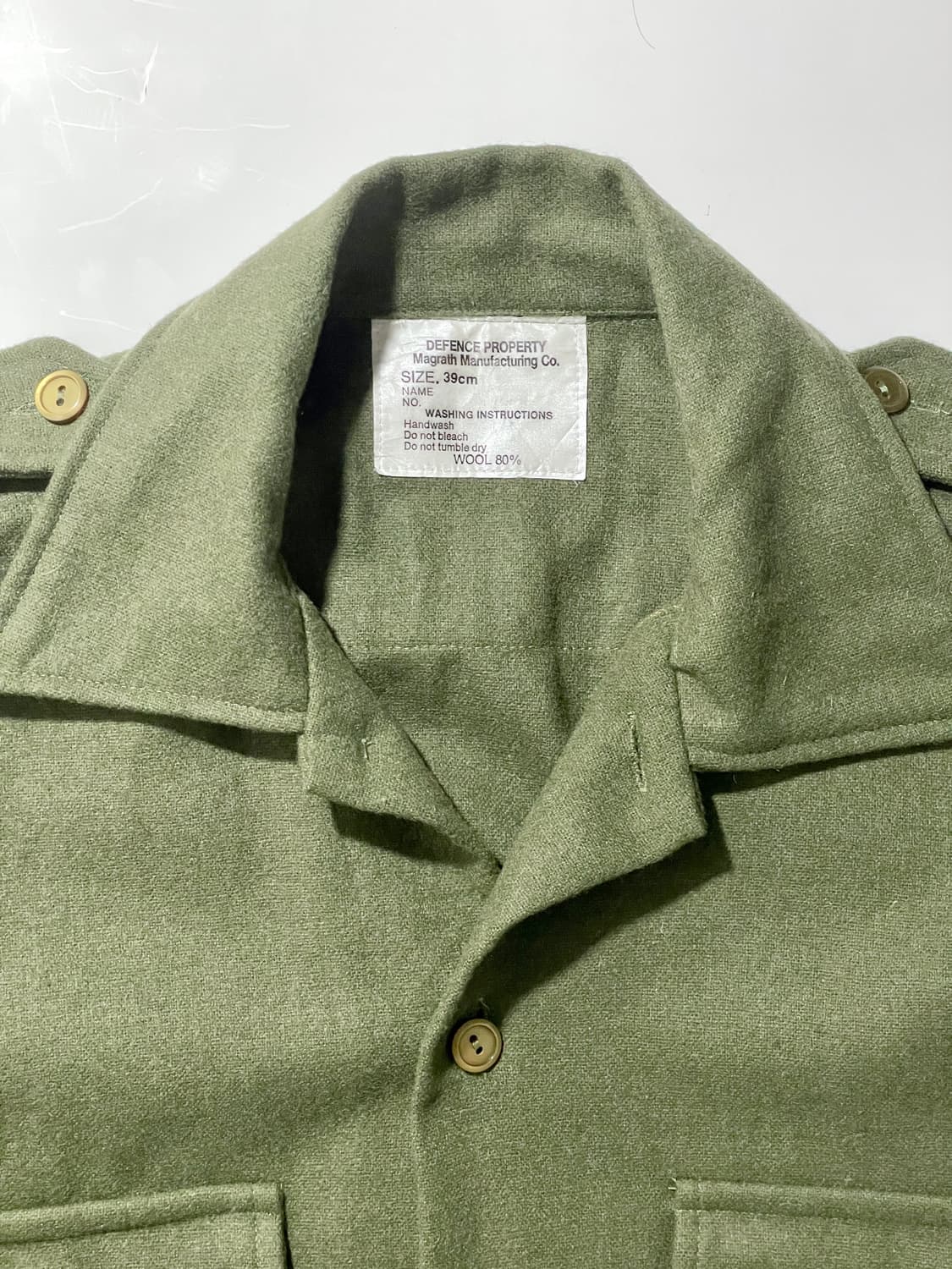 90s New Zealnad Army Wool Shirts 상품이미지3