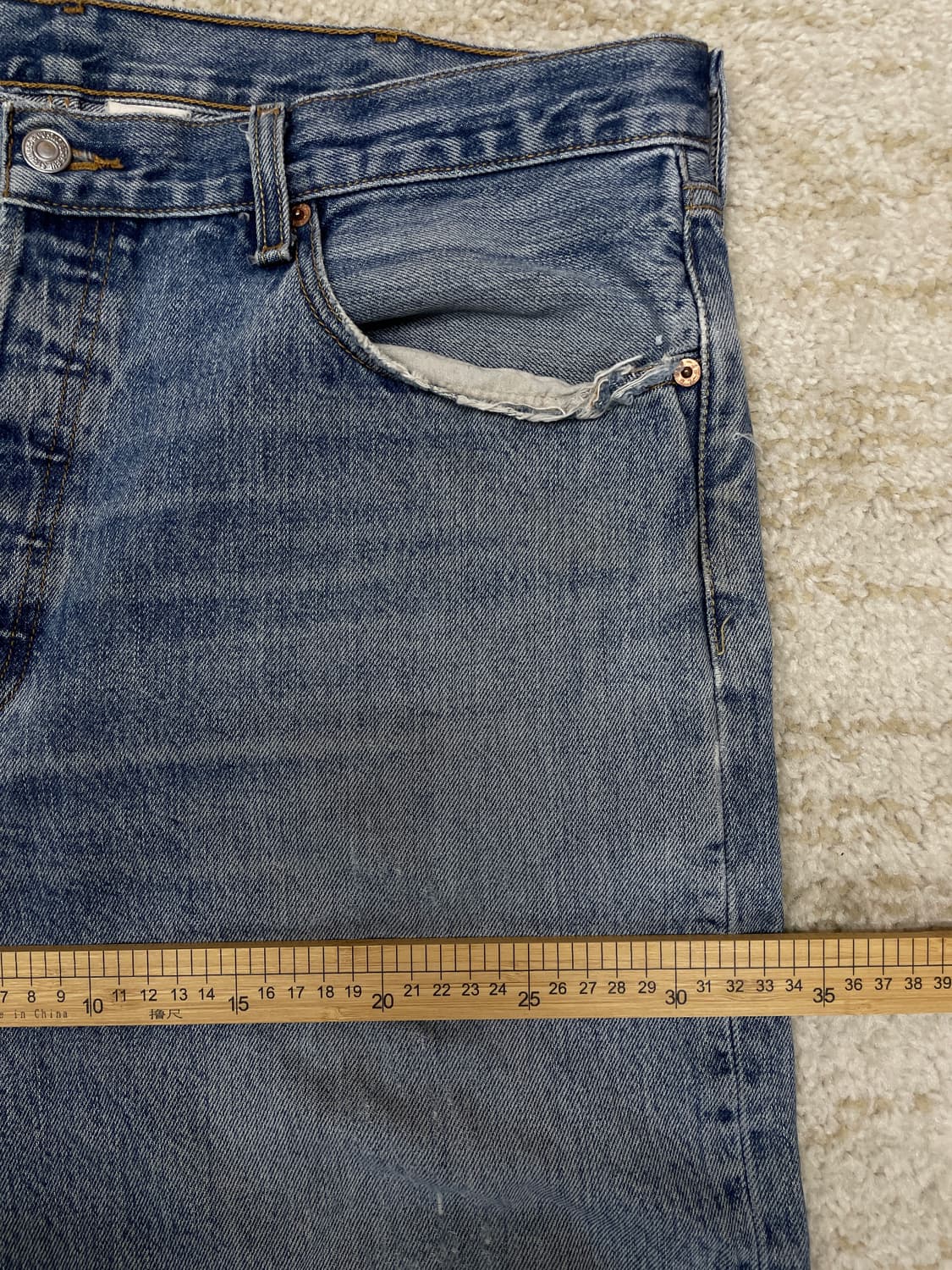 [38x32] 00s Levis 리바이스 501 오리지널 스트레이트 청바 상품이미지4