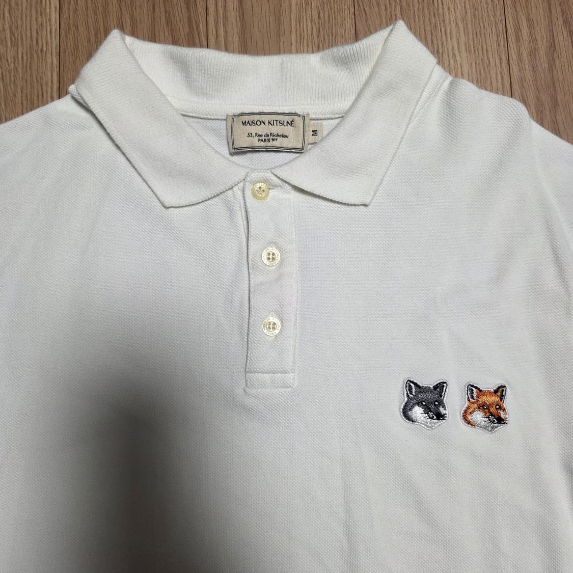 M) 메종키츠네 더블 폭스 화이트 카라반팔티 상품이미지2