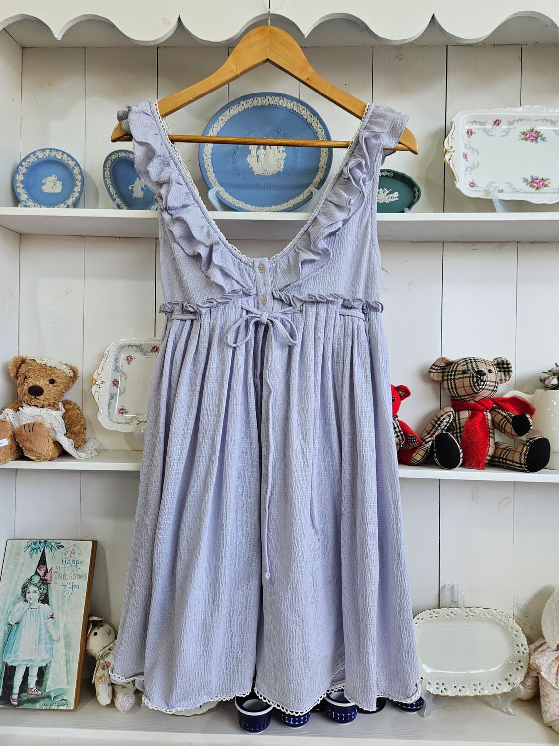 프릴 슬리브리스 원피스 상품이미지1