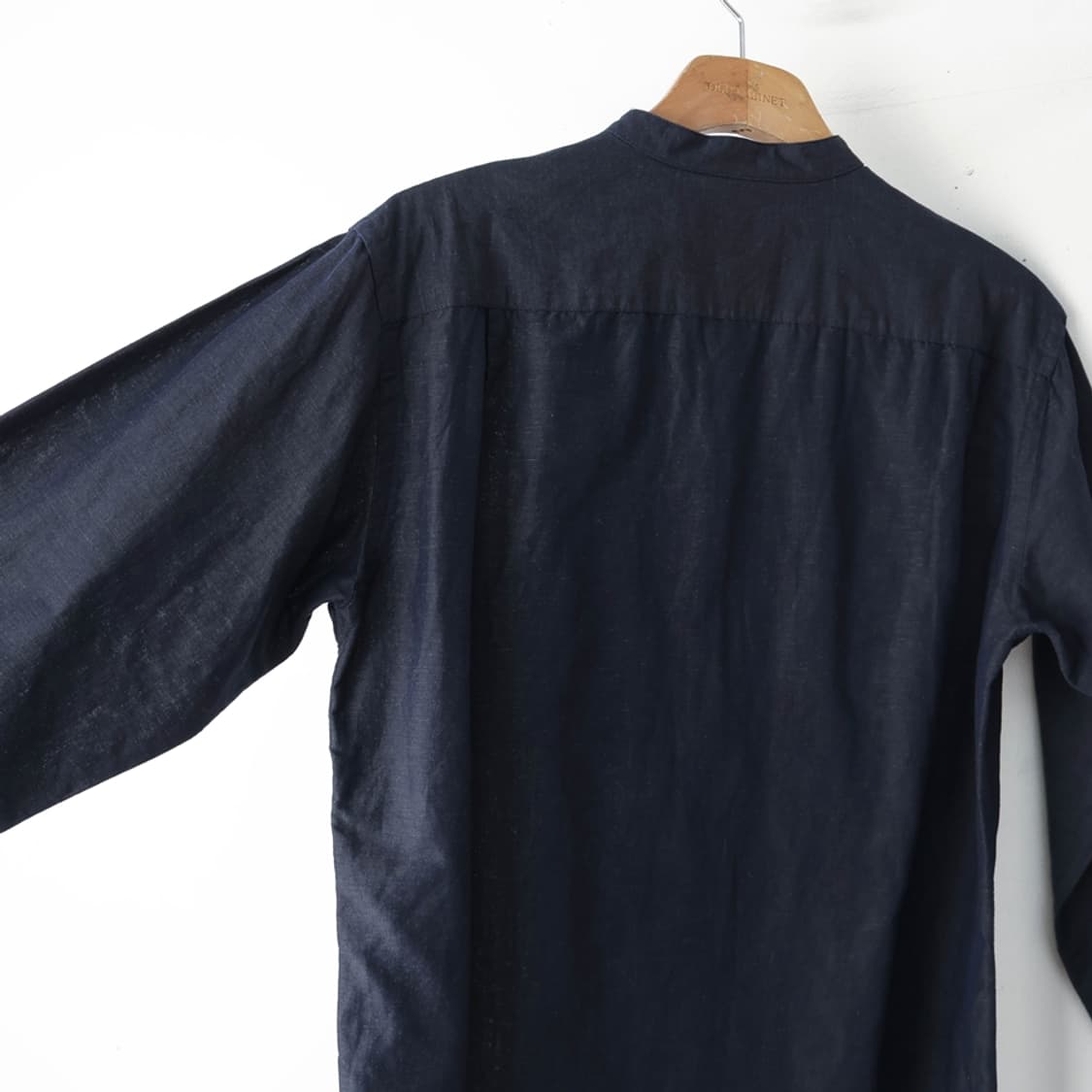 95/새상품 유니클로 린넨코튼 노카라 셔츠 상품이미지3