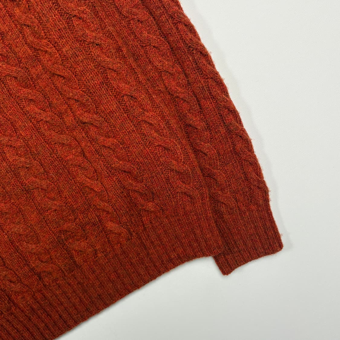 [S] Beams cable sweater knit orange 상품이미지4