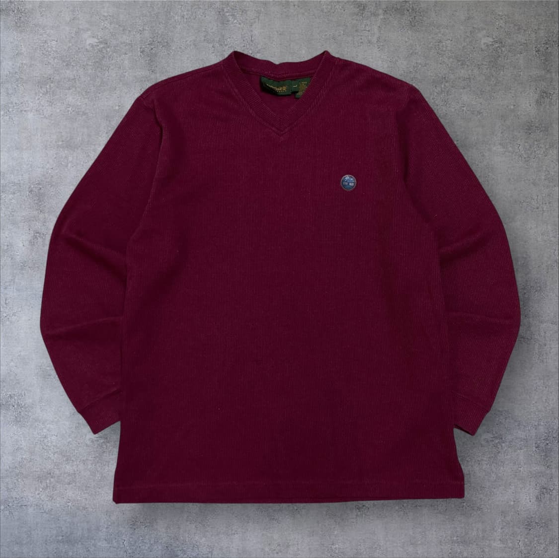 팀버랜드 스몰 로고 버건디 롱 슬리브 상품이미지1