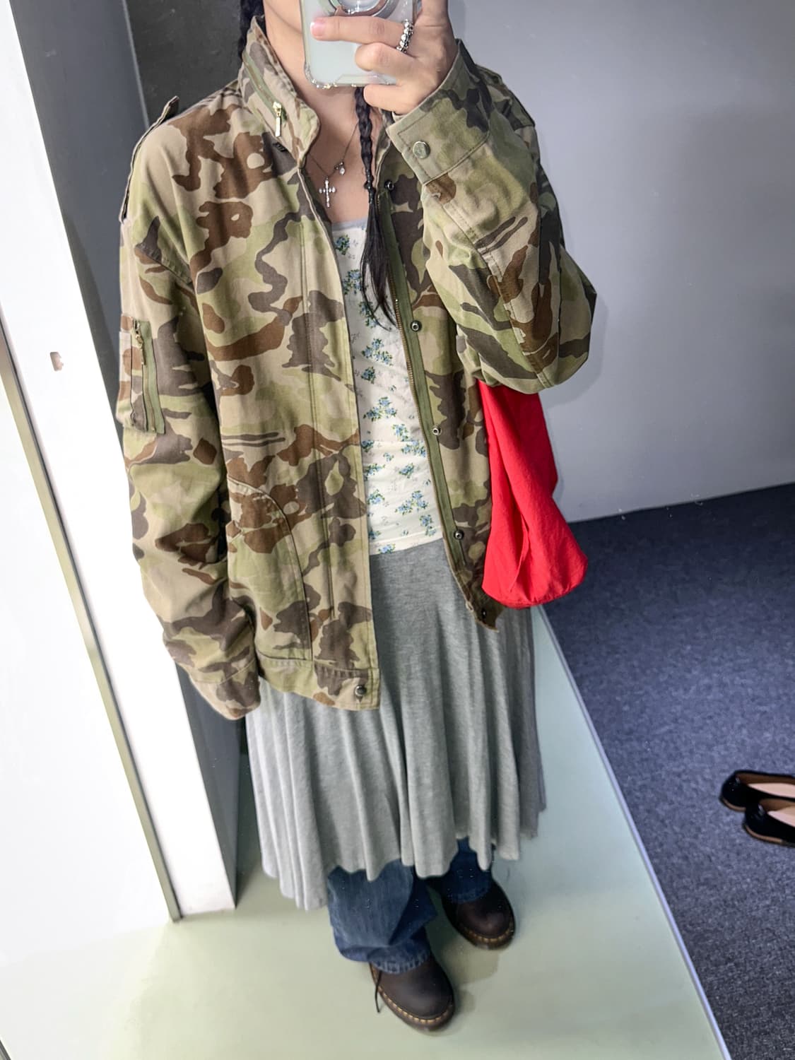 camo painted oversized cotton jacket 상품이미지1