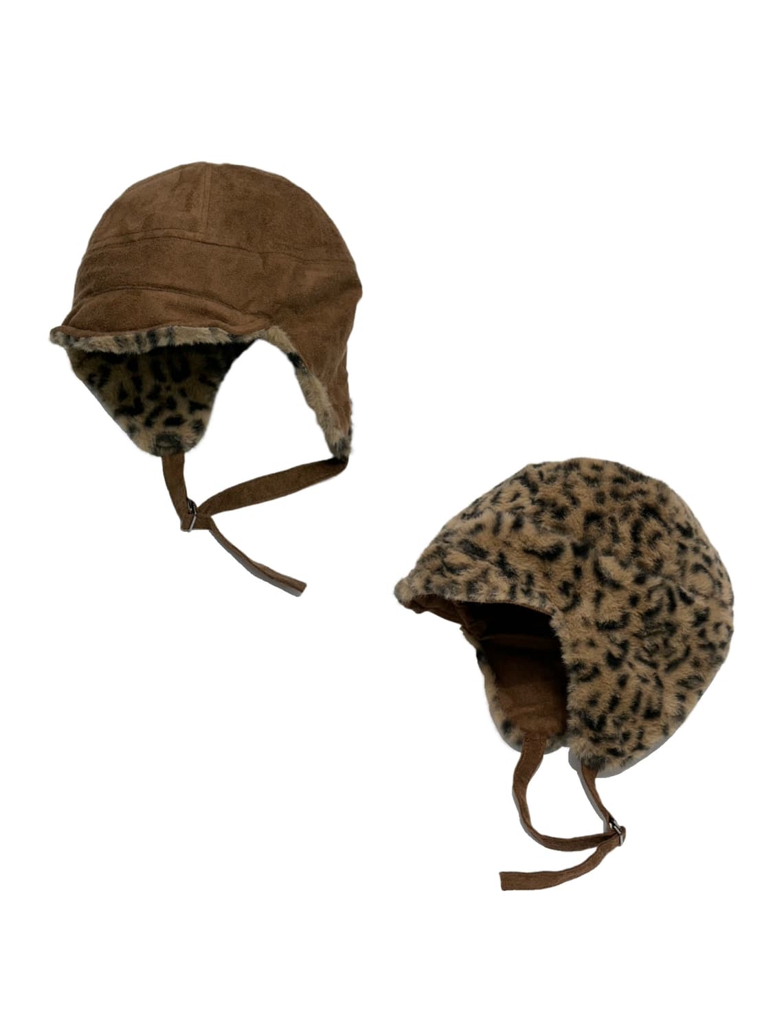 빈티지 리버서블 호피 레오파드 이어플랩 트루퍼 상품이미지1