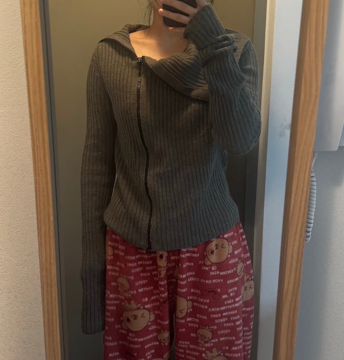 Open yy 니트 집업 상품이미지1