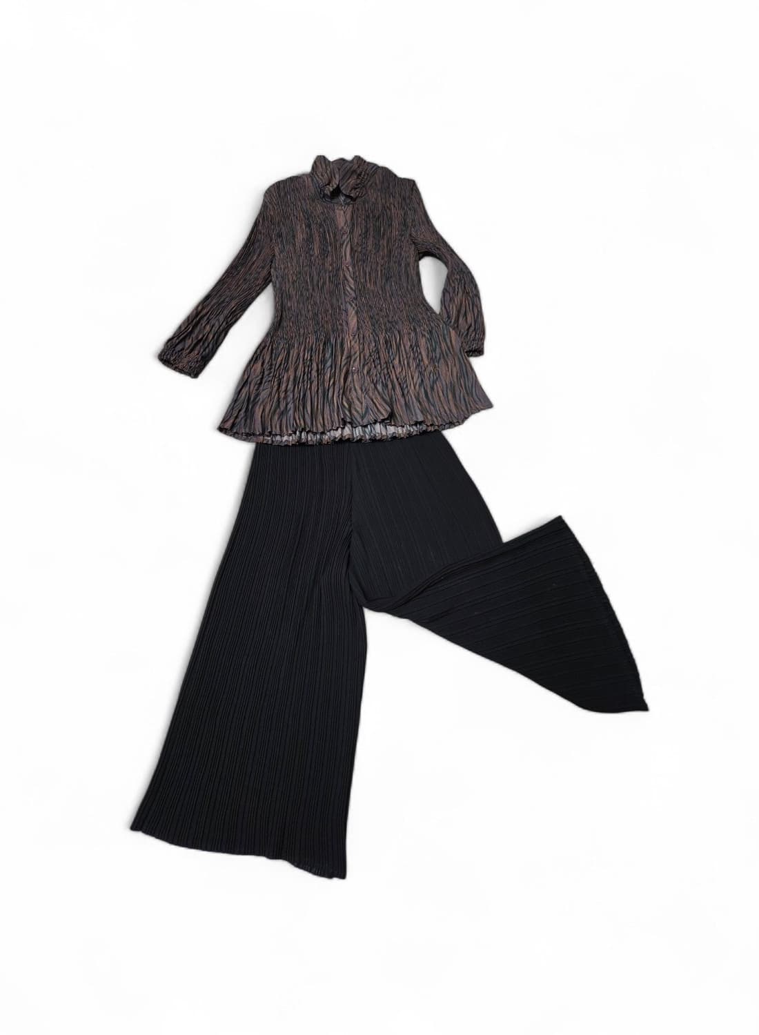 플리츠미  블라우스 + 팬츠  세트  상품이미지1