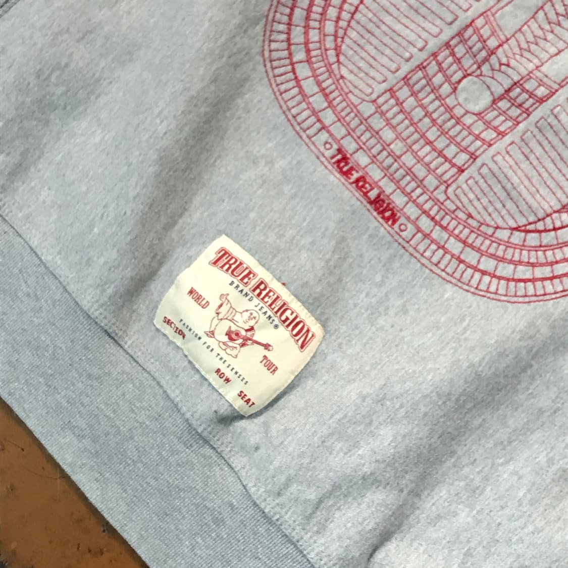 트루릴리전 그레이 헤비코튼 기모 후디 남성 115 빅사이즈 상품이미지7