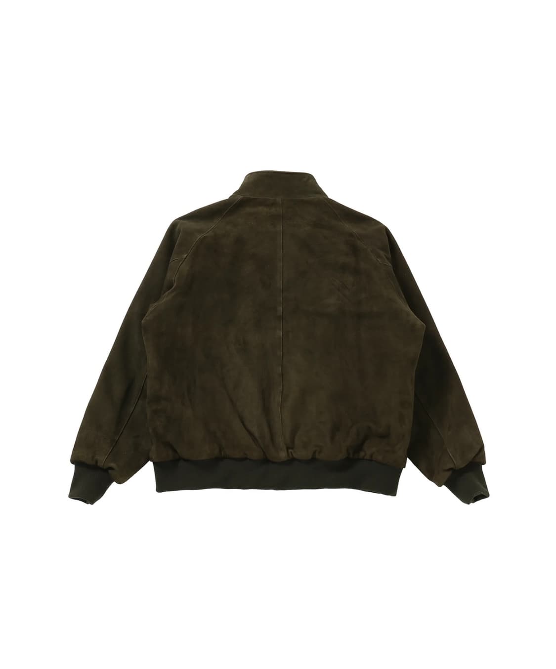 [2] A.PRESSE 아프레쎄 스웨이드 레더 해링턴 자켓 그린 상품이미지6