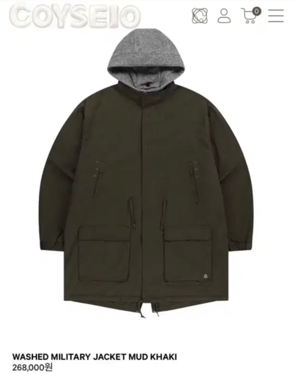 새상품)코이세이오 야상 카키 상품이미지1