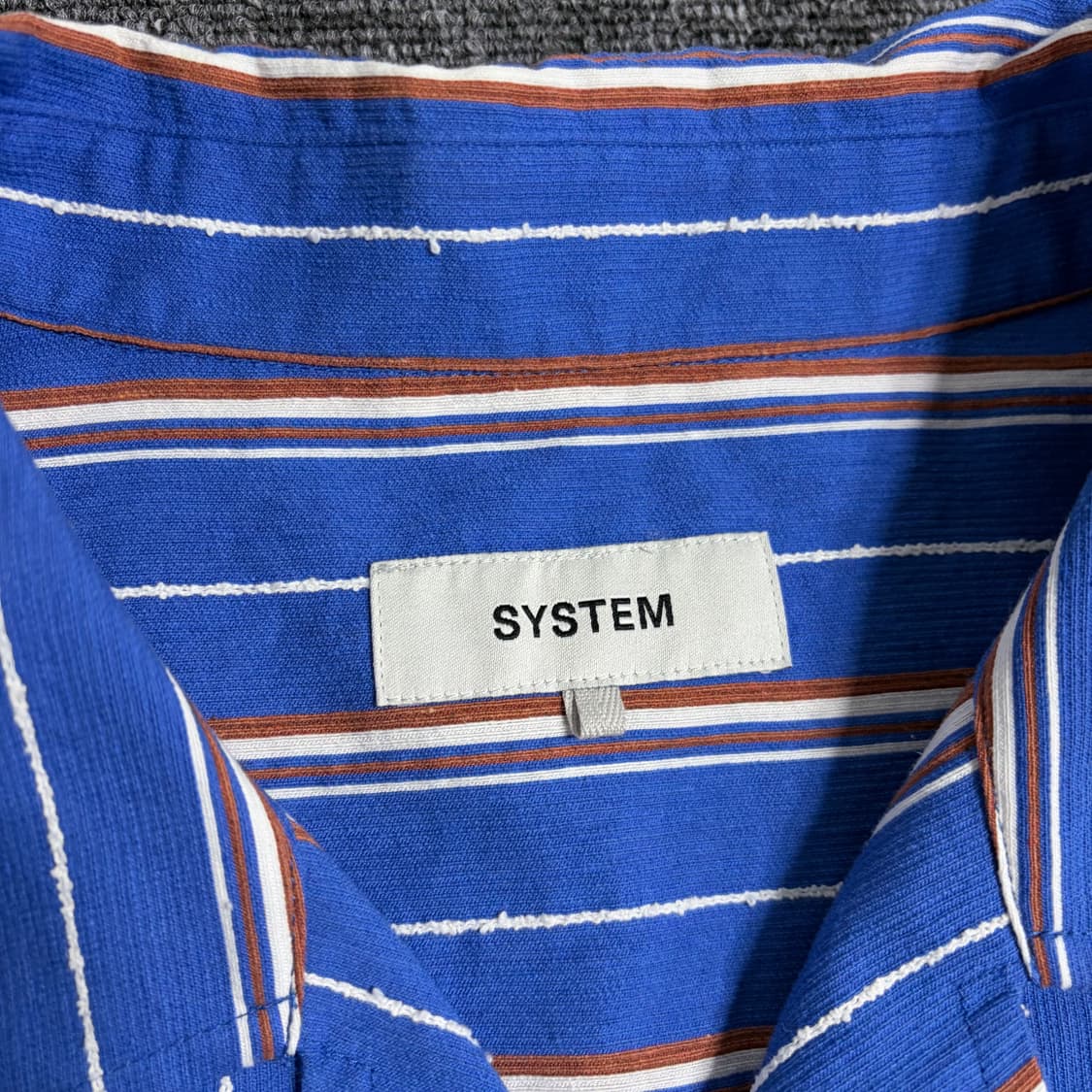 시스템 블루 스트라이프 셔츠 상품이미지3