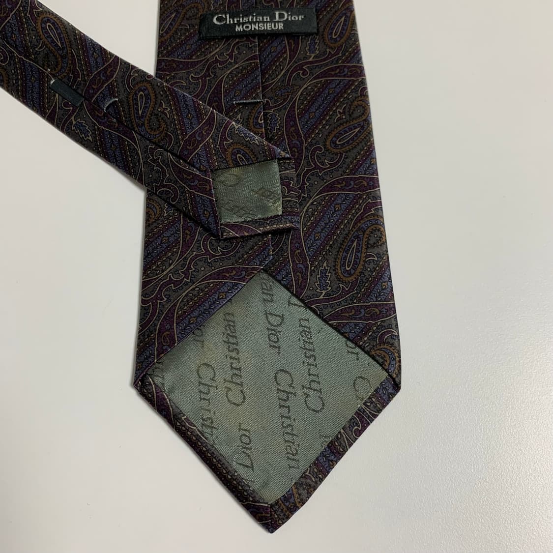 디올(Dior) 페이즐리 명품넥타이 광택 100실크 정장패션 상품이미지6