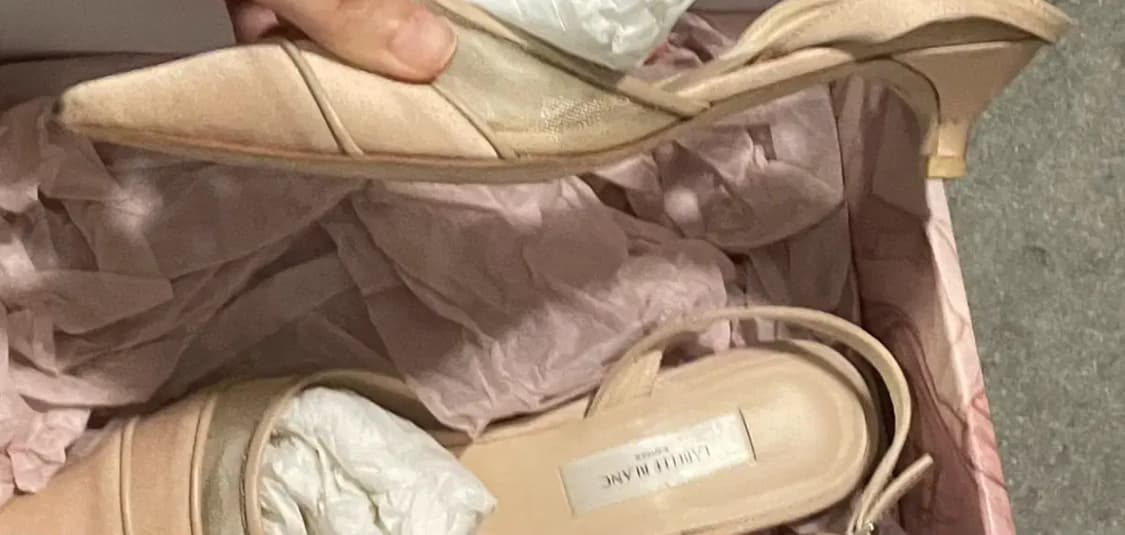 라벨르블랑 지젤슬링백 라벨슬링백x 메쉬 핑크베이지 240 245 37.5 상품이미지3