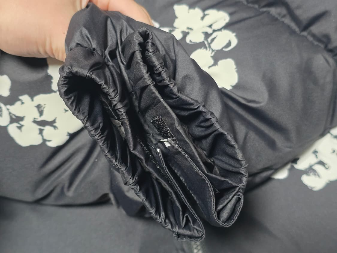 [S] 데님 티어스 코튼 리쓰 다운 자켓 패딩 블랙 상품이미지6