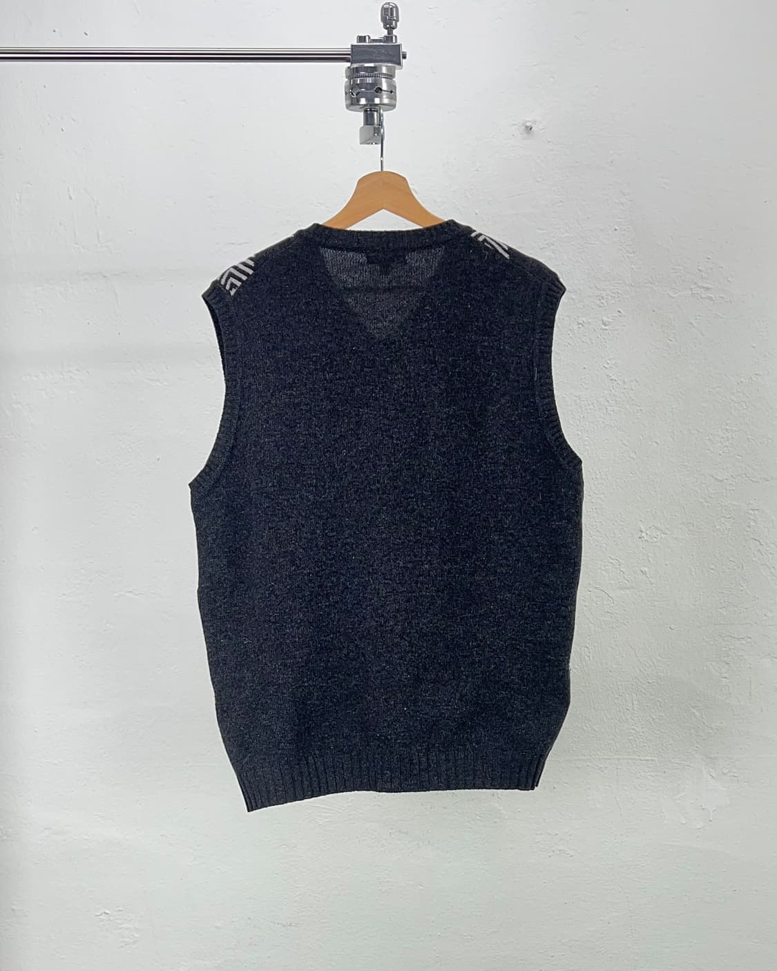 버버리 차콜 아가일 멀티 체크 울 니트 베스트 상품이미지6