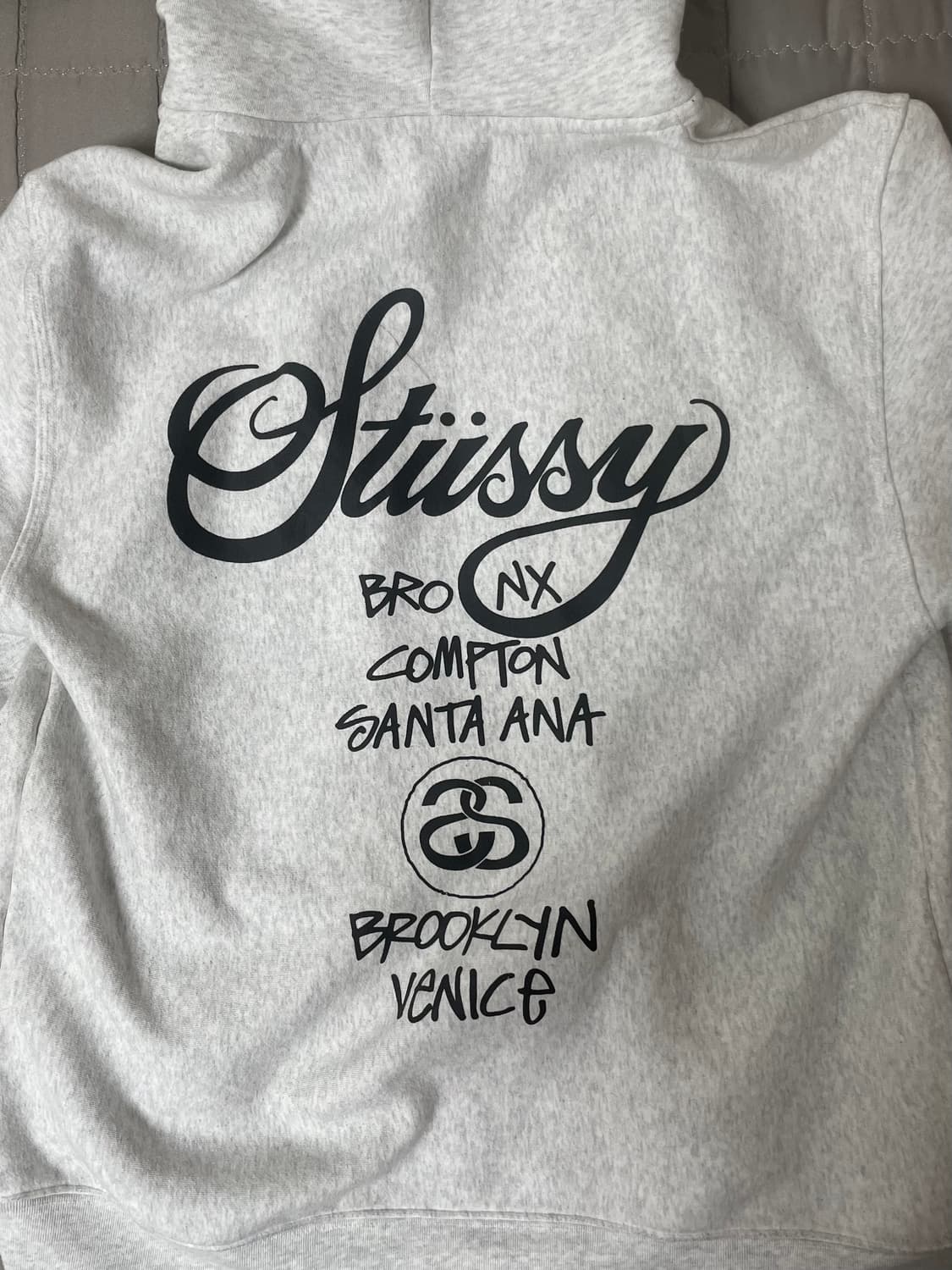 스투시 월드투어 후드 집업 애쉬 해더 2023 상품이미지3