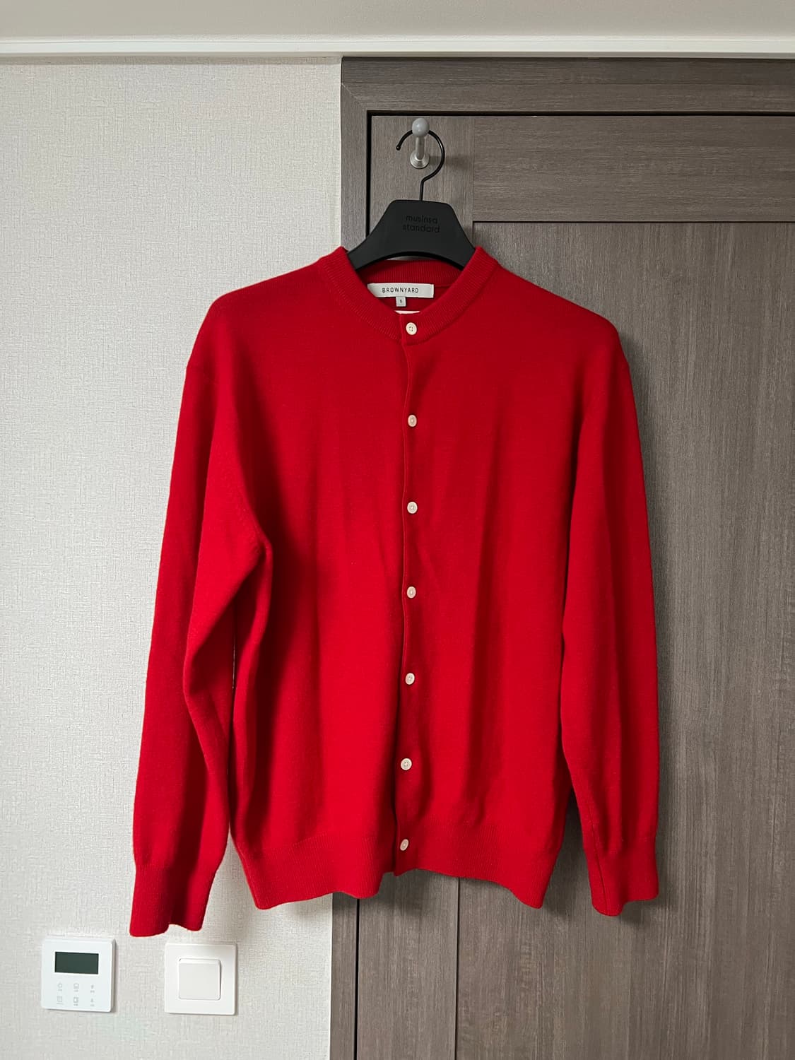 브라운야드 라운드 가디건 레드 5 상품이미지1