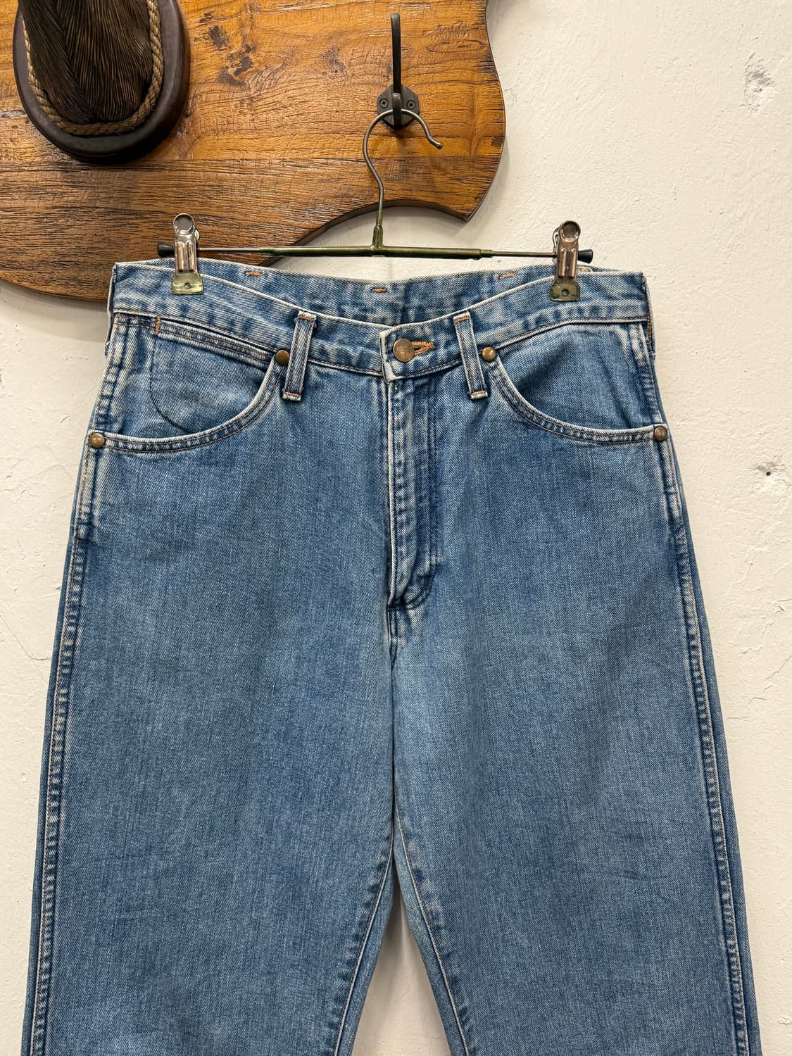 30) JAPAN Wrangler Mid Blue Straight Den 상품이미지6