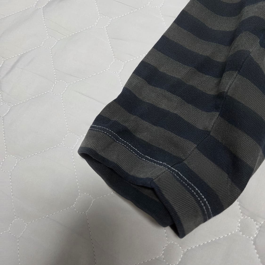 해칭룸 롱슬리브 VTG 스트라이프 폴로 티 Dyed Blue 3 상품이미지4