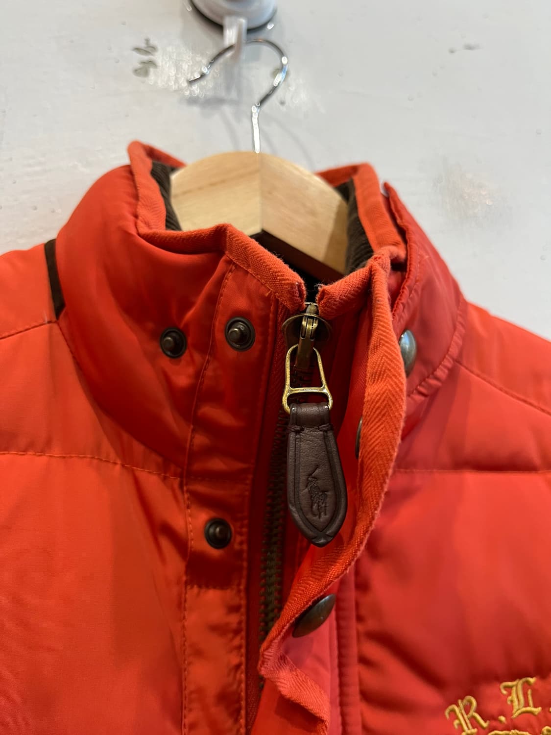 폴로랄프로렌 스웨이드 트리밍 다운 패딩 조끼 베스트 M 상품이미지6