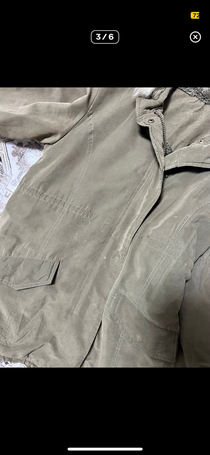 빈티지 퍼 후드 야상 밀리터리 피쉬테일 개파카 상품이미지4