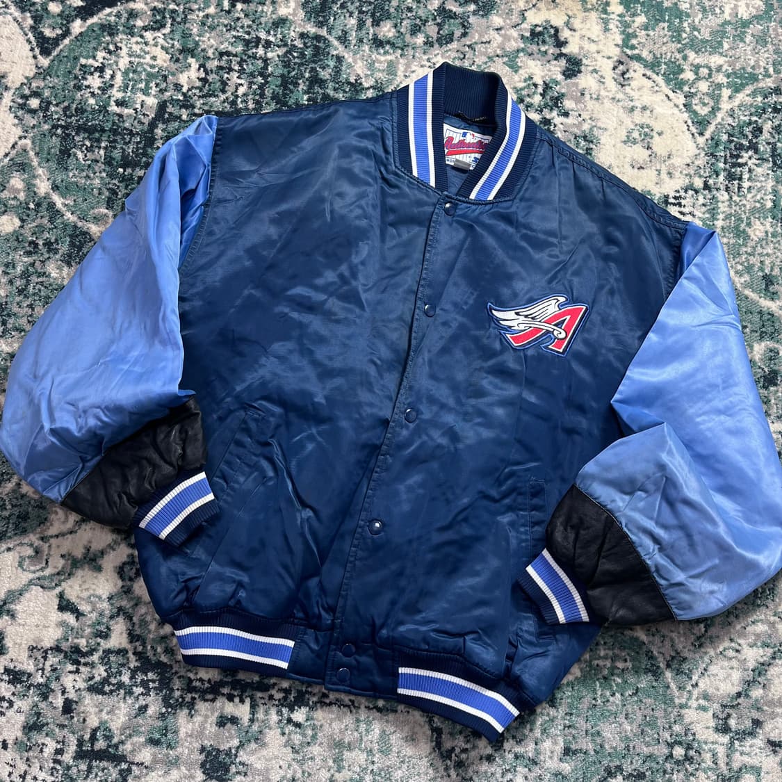 90s 스타터 MLB 에인절스 베이스볼 봄버 바시티 자켓 상품이미지1