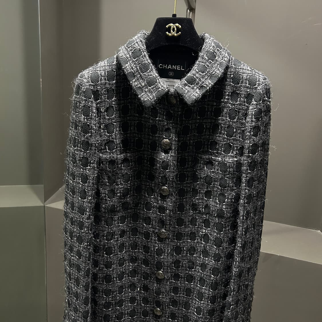 샤넬 런웨이 컬렉션 모헤어 트위드 코트 상품이미지4