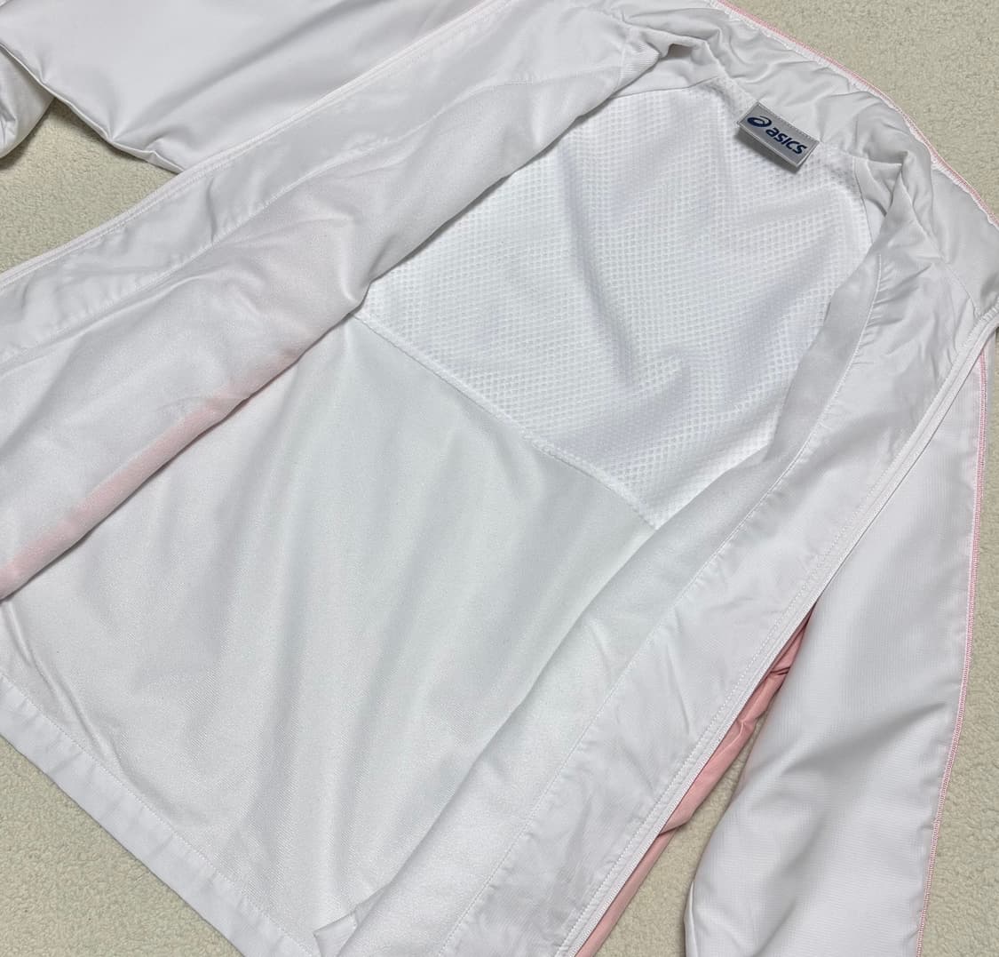 아식스 일본 화이트 핑크(피치) 바람막이 상품이미지9
