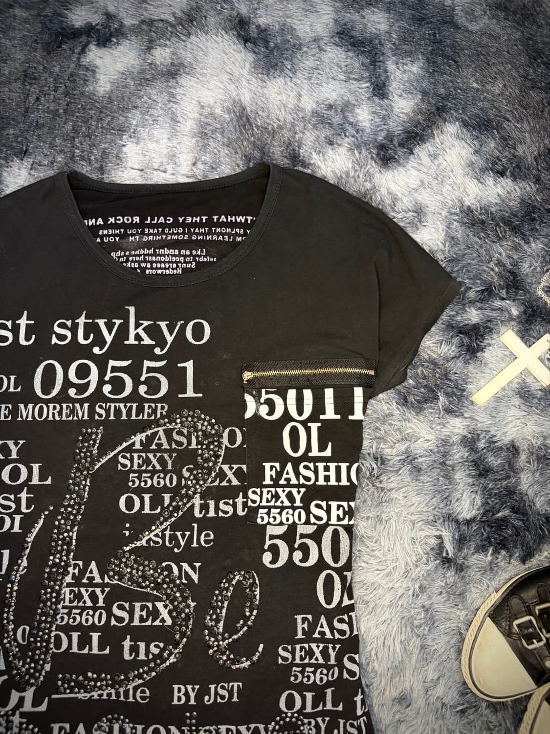 00's lettering cubic back web loose fit  상품이미지10