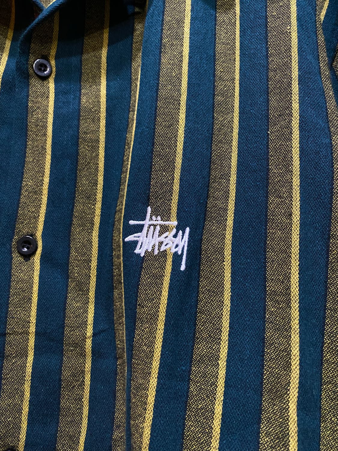 stussy 스투시 스트라이프 패턴 셔츠 L 상품이미지4