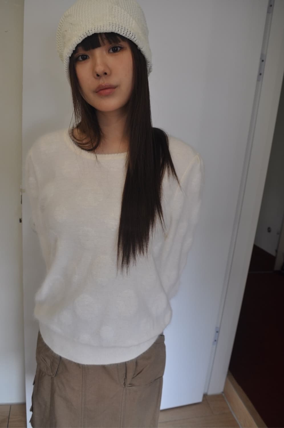 도트 헤어리 니트 상품이미지3