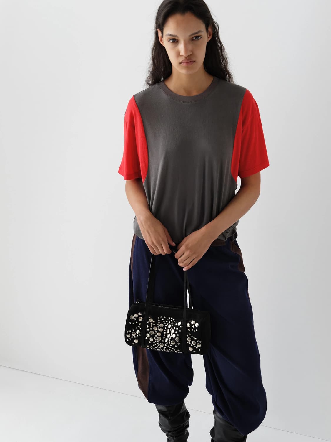 (XS,S,M) 기마구아스 Steve 티셔츠 / 그레이 레드 상품이미지1