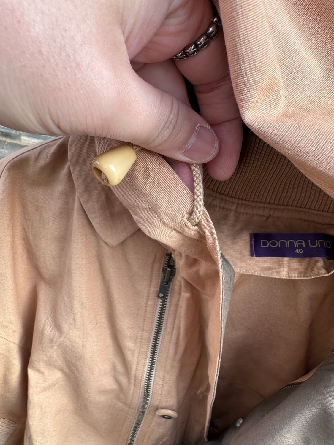 Donna Uno 지퍼디테일 후드 봄버자켓  상품이미지7