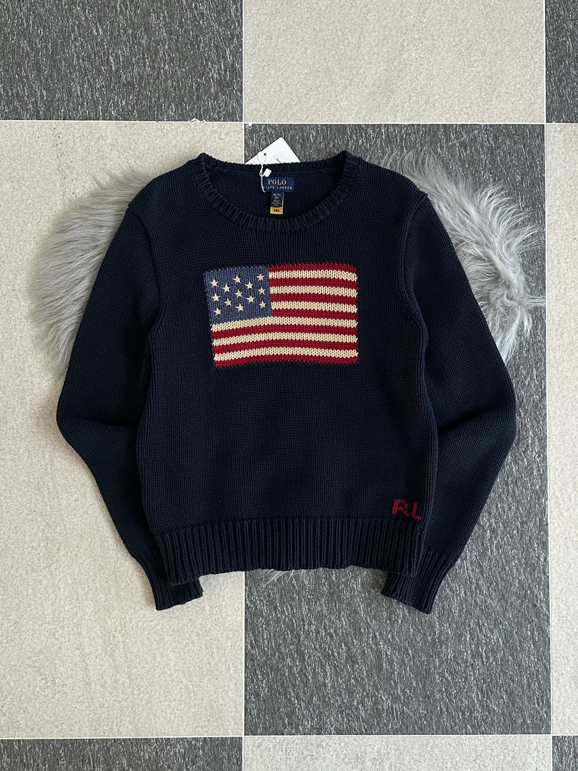 폴로 랄프로렌 네이비 성조기 니트 상품이미지2