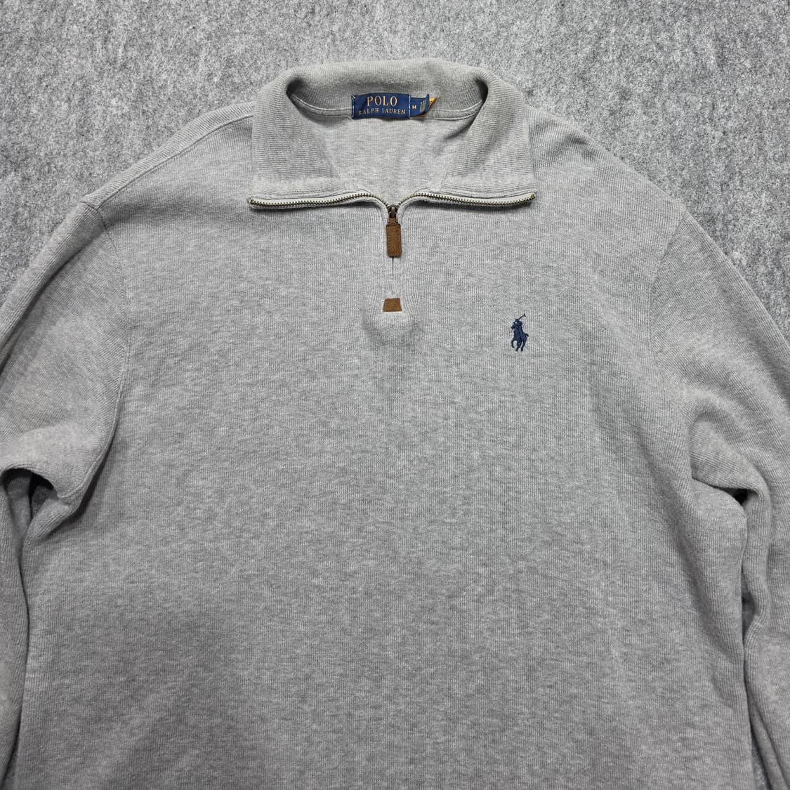 폴로 랄프로렌 코튼 반집업 하프집업 큐알택 그레이 M 상품이미지3