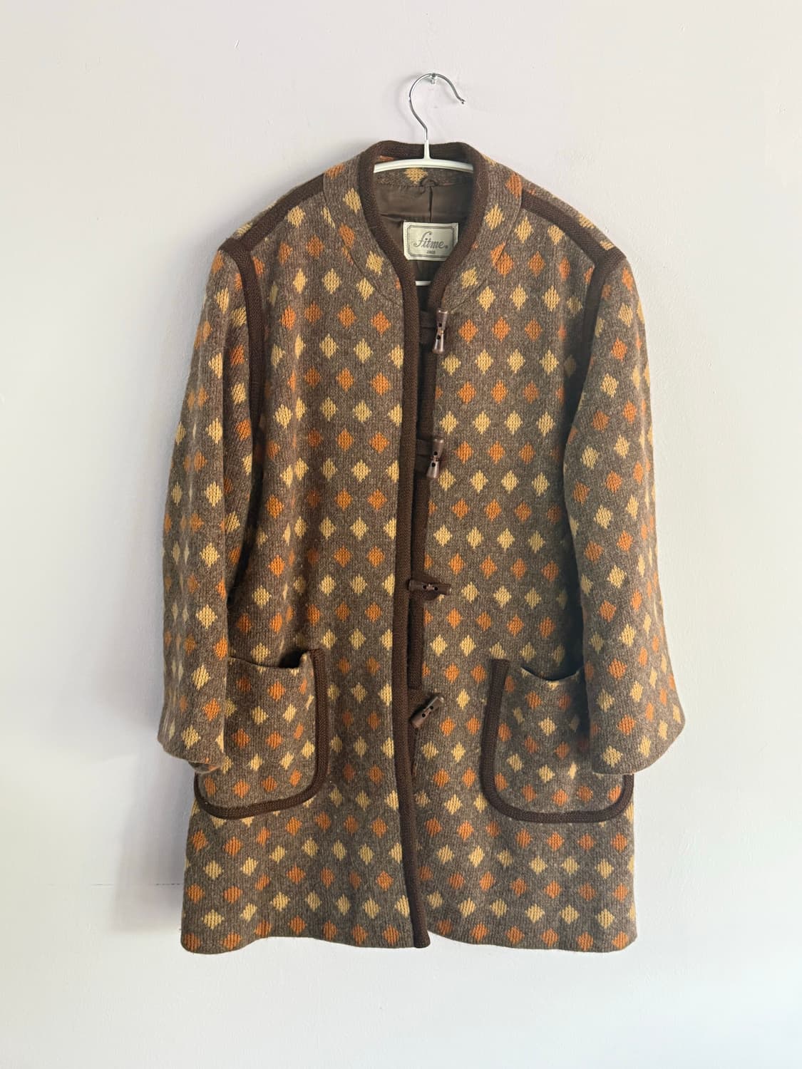 일본빈티지)떡볶이 니트 코트  상품이미지1