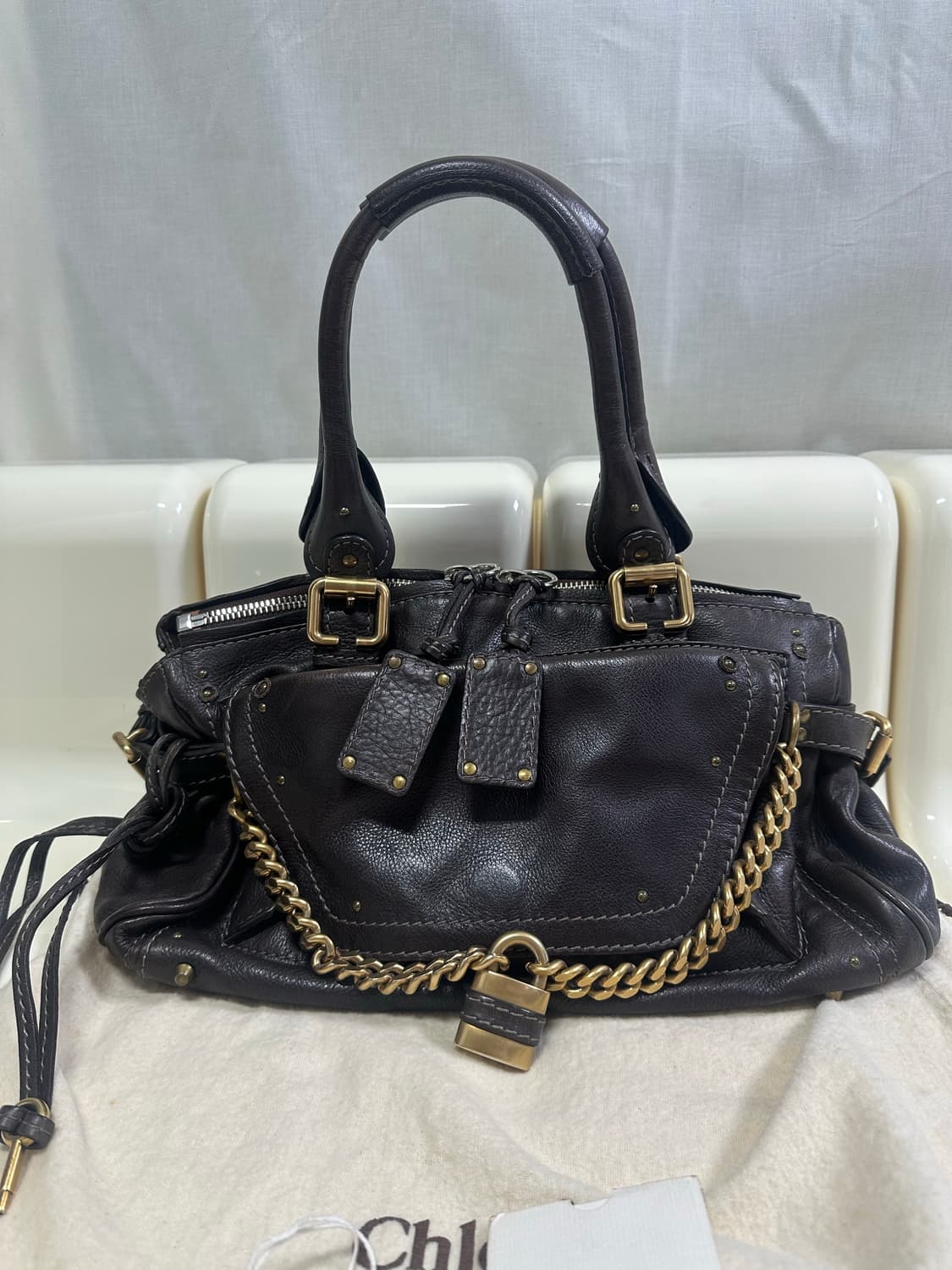 [A 정품] 끌로에 패딩턴백 다크브라운 상품이미지5