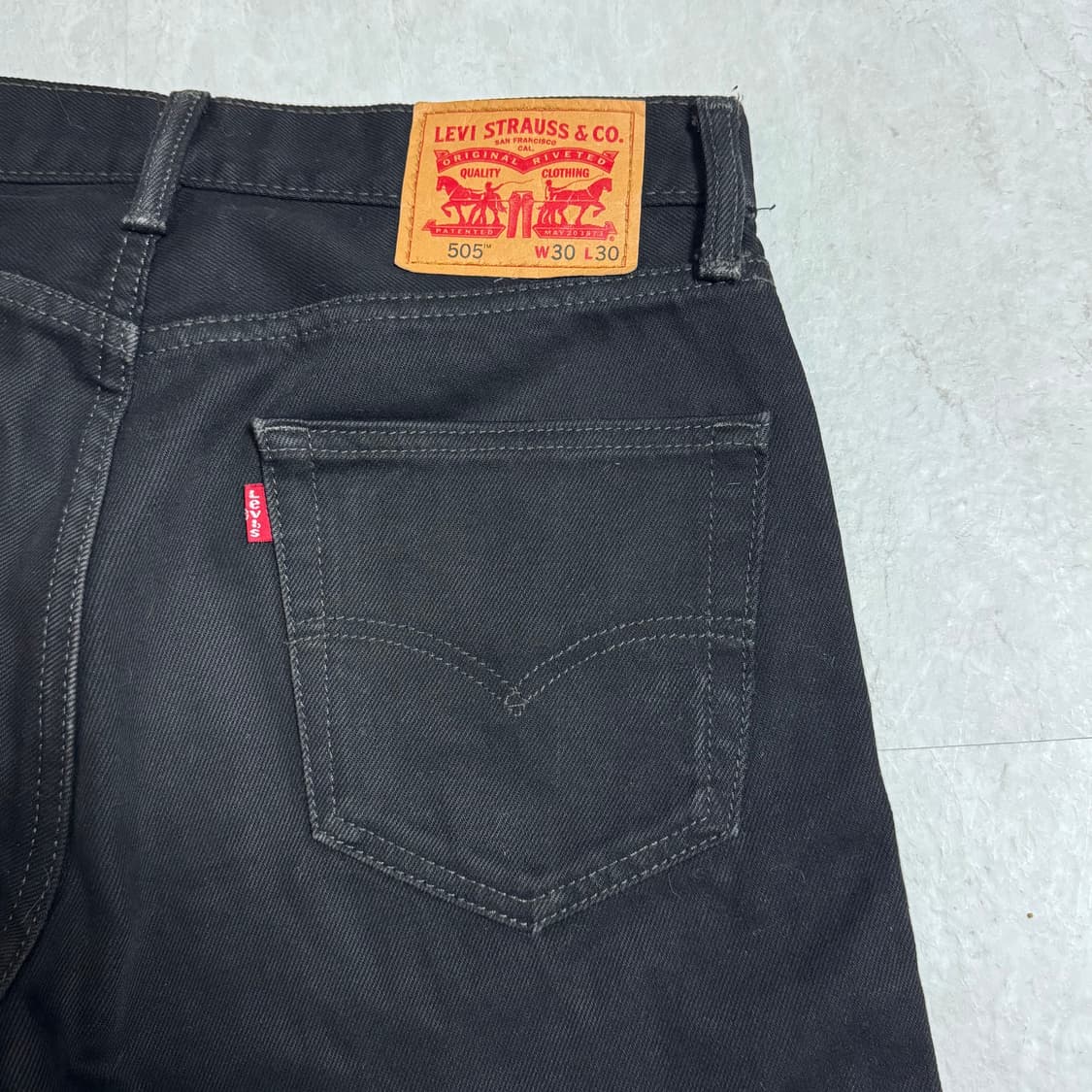(30x30) 리바이스 505 블랙진 상품이미지4
