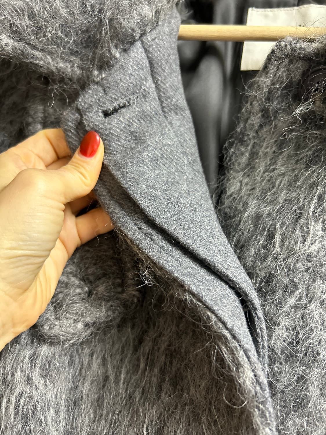 Atelier Nain 모헤어 울 벨트 하프 코트 상품이미지9