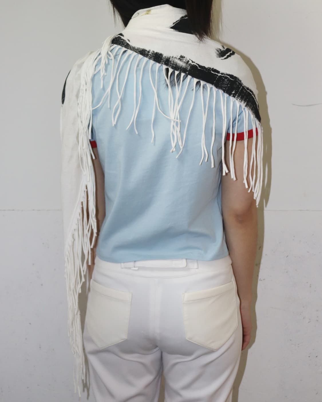 디젤 포스트 럭스 프린트 프린지 스카프 상품이미지4