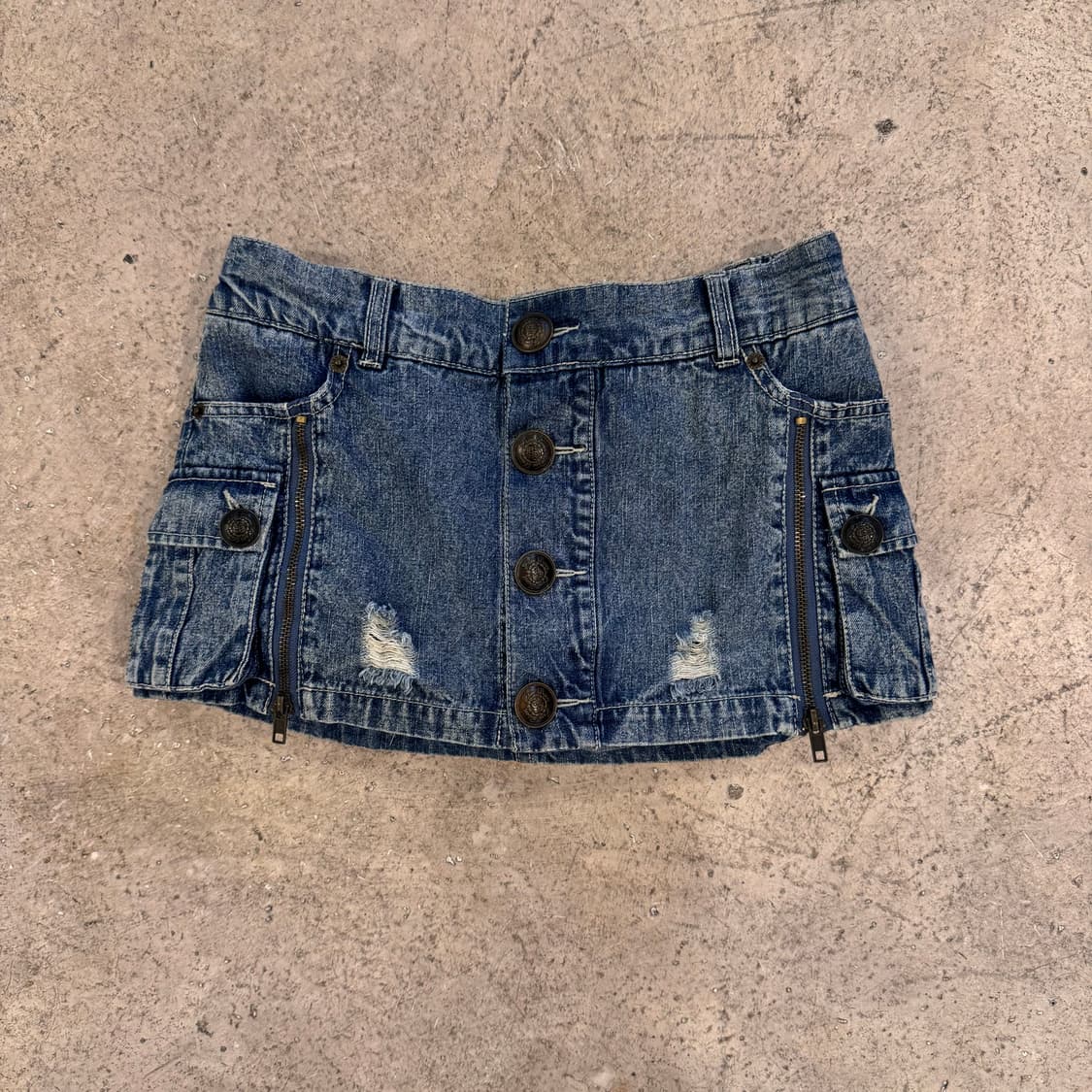 사이드 지퍼 슬릿 데님 스커트 팬츠 상품이미지1