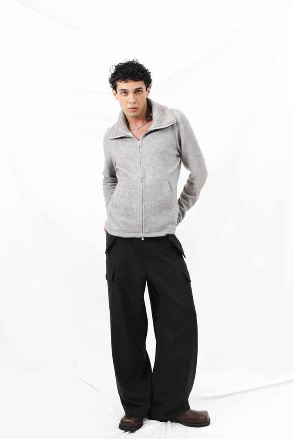 (새상품) 헬렛 하이넥 슬림집업 m 상품이미지1