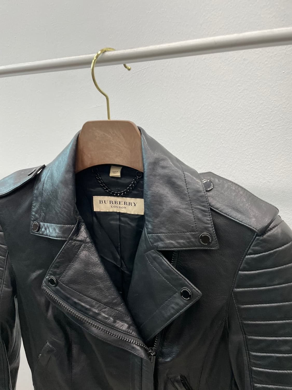 여) 버버리 런던 라이더 가죽자켓 상품이미지7