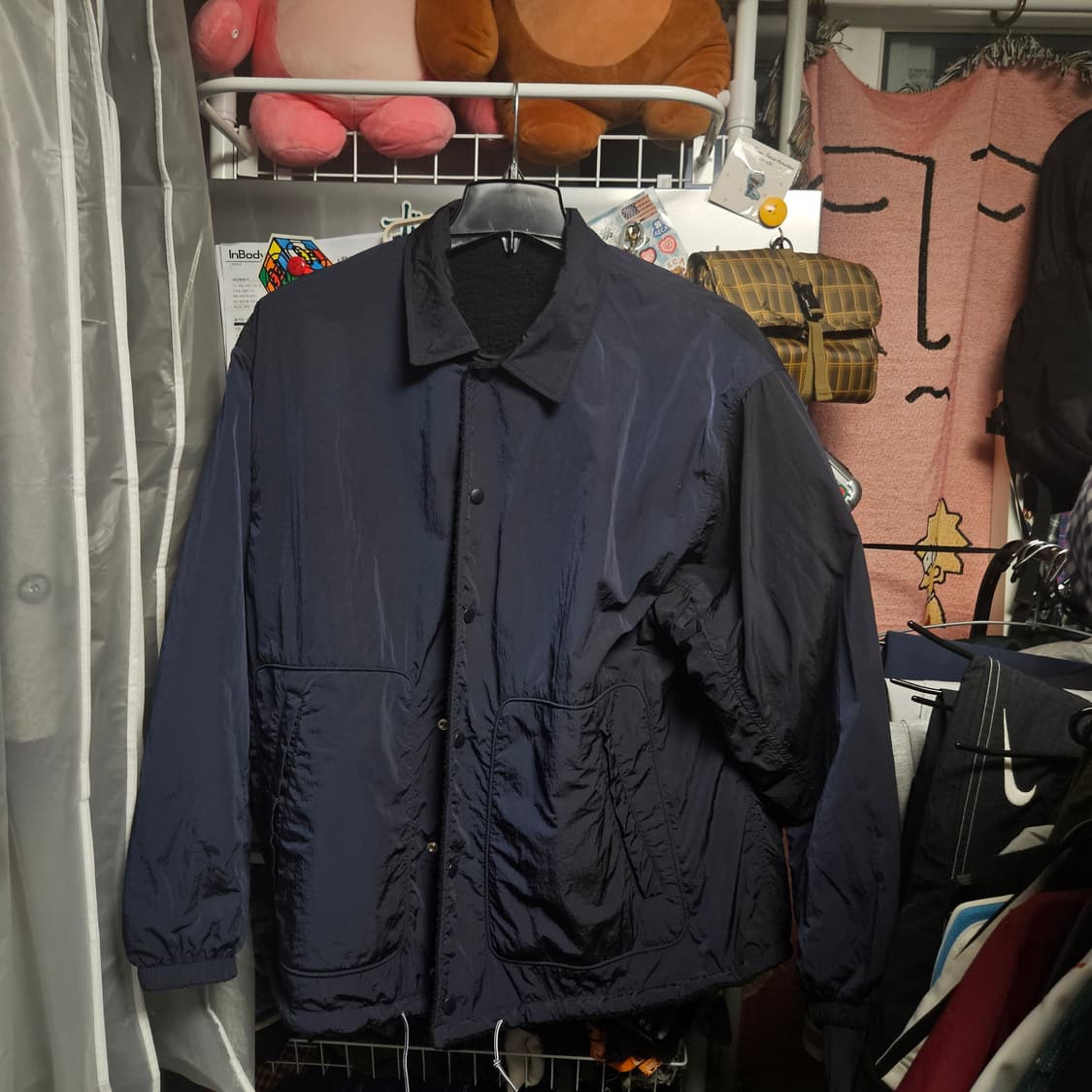 (M)나나미카 리버시블 윈드자켓 다크네이비 팝니다. 상태좋아요. 상품이미지5