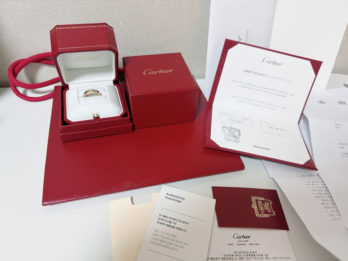 까르띠에 c드 1다이아 웨딩링 핑크골드 47호 상품이미지1