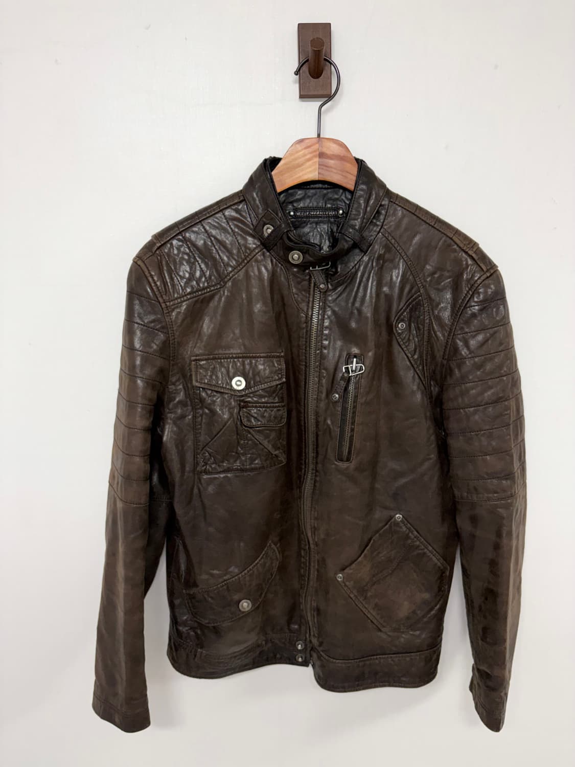 [L] 웨스턴 무드 램스킨 가죽 자켓 상품이미지1