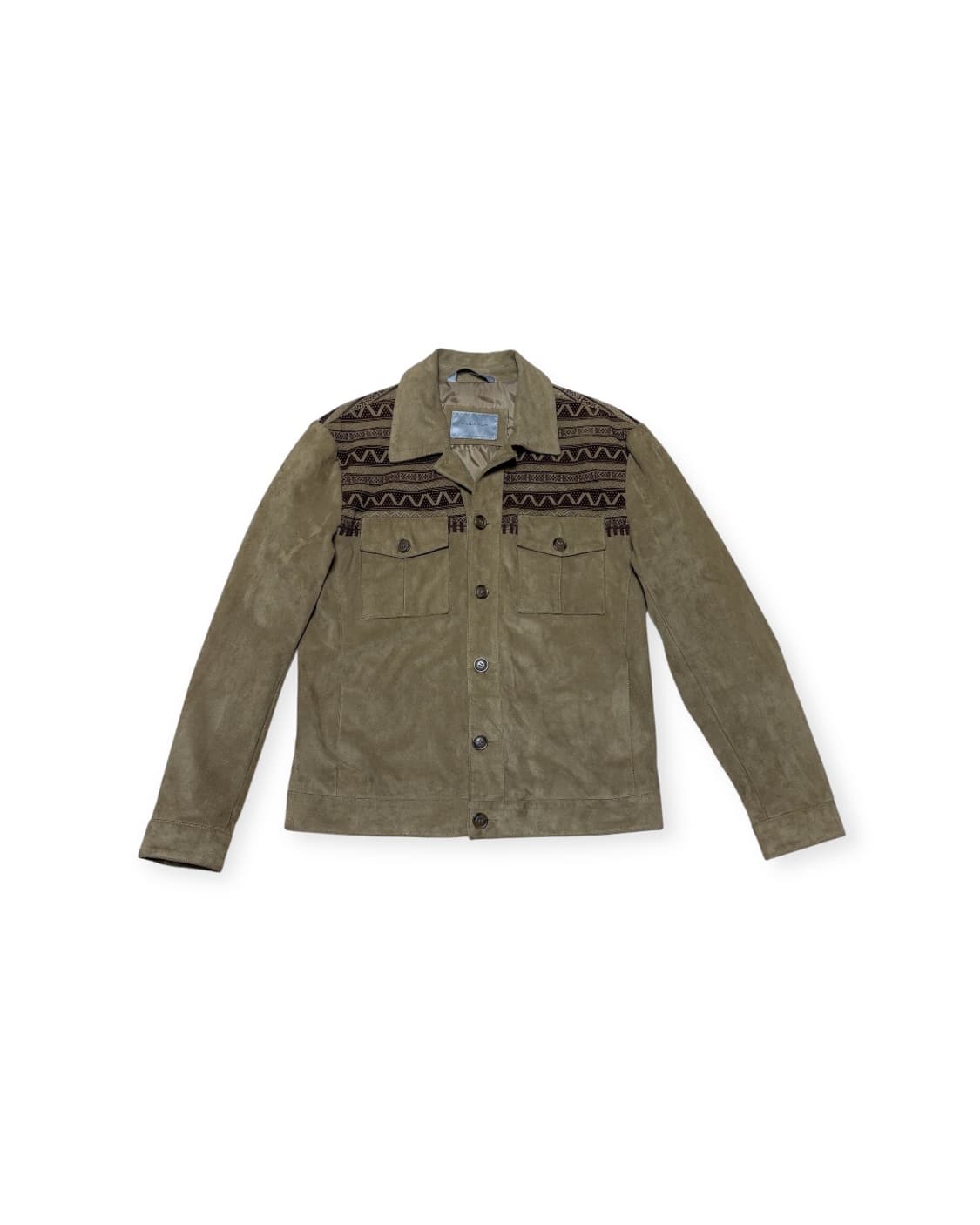 Zara Man Ethnic Pattern Suede Jacket 상품이미지1