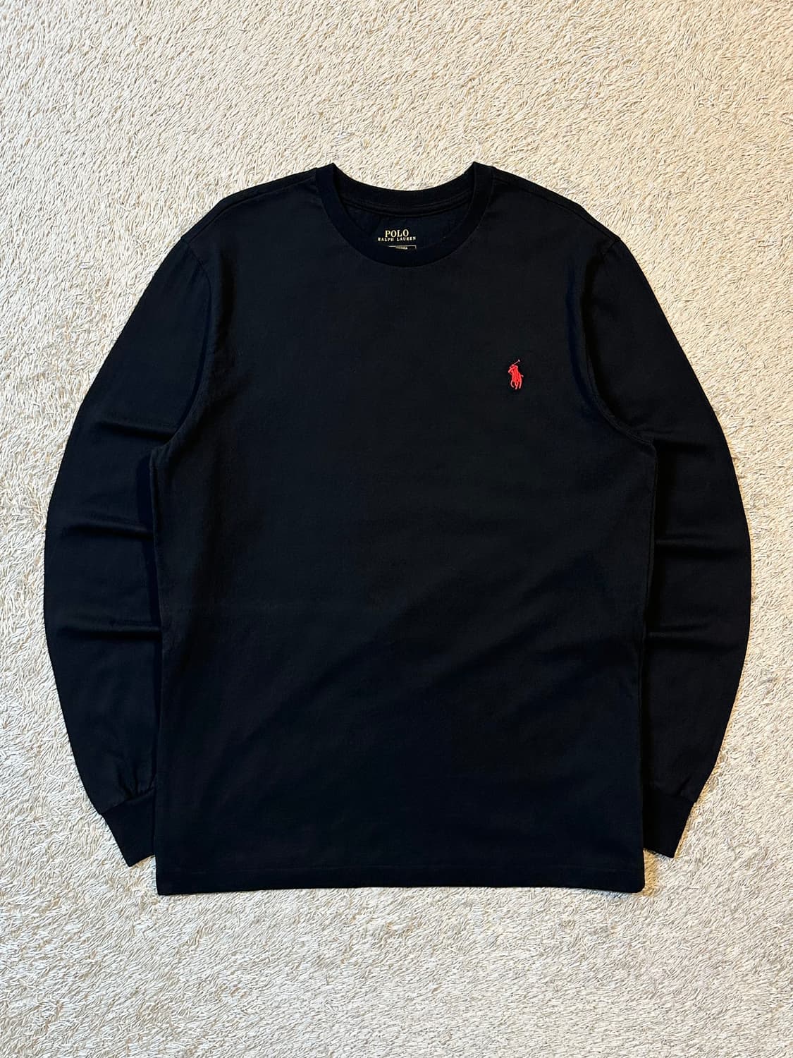 폴로 랄프로렌 POLO 레드포니 롱슬리브 긴팔 티셔츠 블랙 상품이미지1